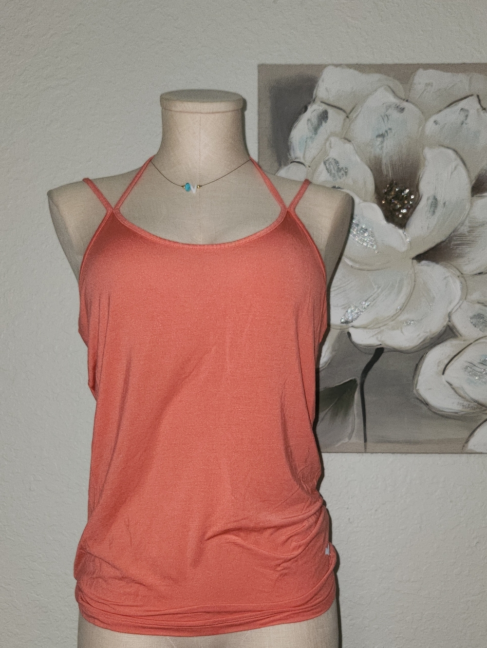 PINK Victoria's Secret Coral Double-Strap Tank